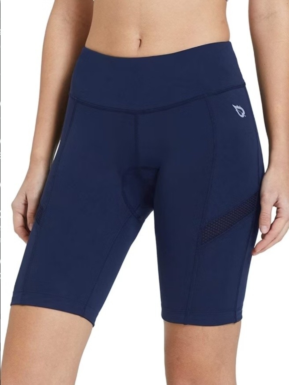 BALEAF Women's Navy Bike Shorts with Mesh Panels